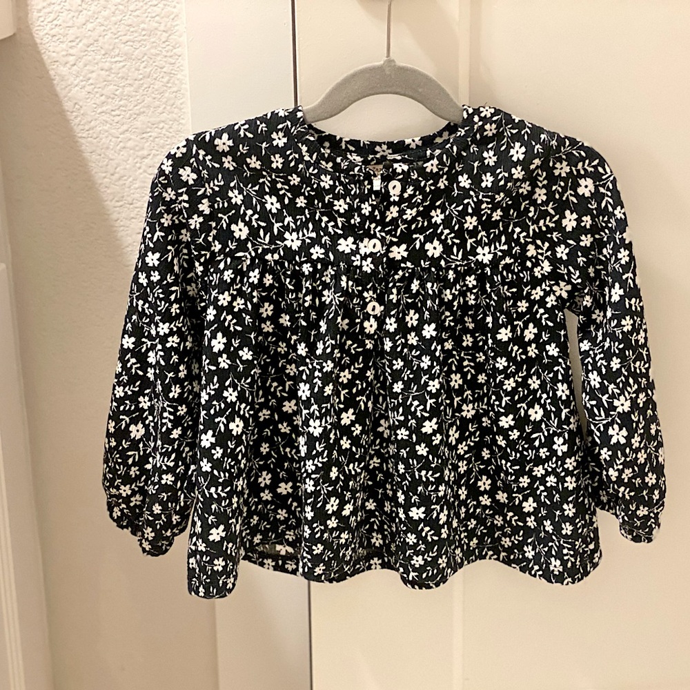 Zara girls peplum top 5T